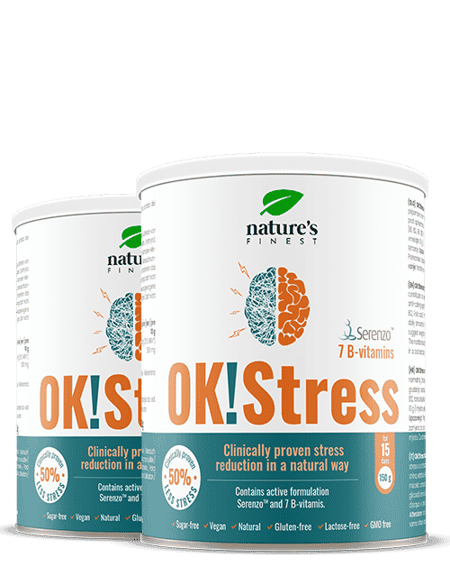 OK!Stress , 1+1 Grátis , Alívio Do Estresse , Suplemento Anti-estresse , Reduz Níveis De Estresse , Reduz Cortisol , Natural , 300g