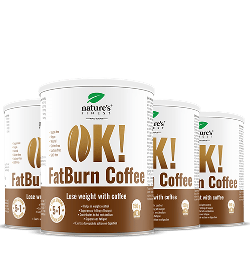 100% Café FatBurn | 4x OK!FatBurn® | Com ID-Alg® e L-Carnitina | Melhores produtos para perda de peso em Portugal | da Nature's Finest.
