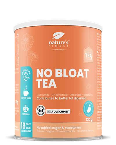 No Bloat Tea , Suporte Digestivo , Chá Funcional , Reduz O Inchaço , Chá De Curcuma , Orgânico , Vegano , Chá De Alcachofra , 120g
