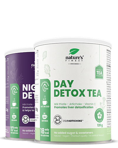 INNER CLEANSE , Day Detox Tea + Night Detox Tea , Proteção Do Fígado , Digestão , Emagrecimento , 240g
