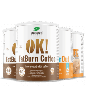 2x OK!FatBurn Coffee + OK!WaterOut + Anti Cellulite esfoliante de café pacote