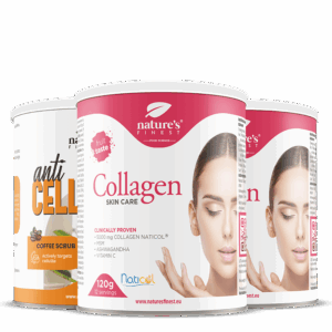 2x Collagen SkinCare + Anti Cellulite esfoliante de café pacote