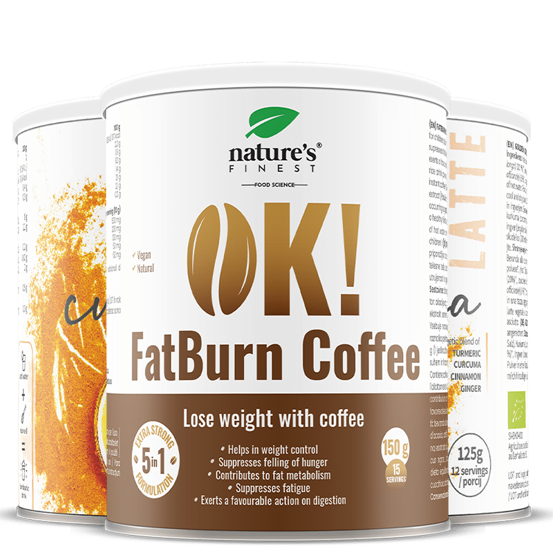 2x Golden Curcuma latte + OK!FatBurn Coffee pacote