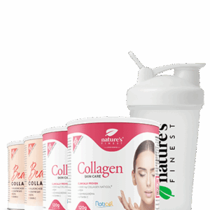 2x Beauty Colagénio com Hialurónico + 2x Colágeno SkinCare + NF shaker pacote