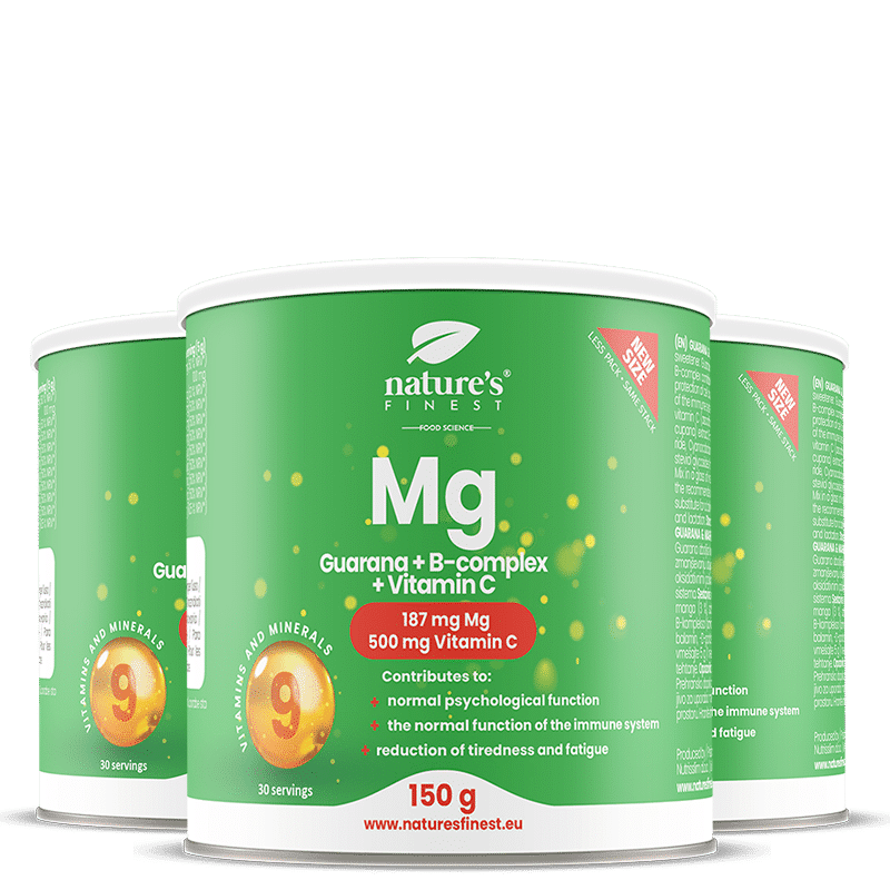Pacote 3x Magnésio + Guaraná + Complexo-B+ Vitamina C