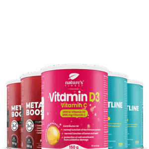 2x Waistline Pro + 2x Metabolism Booster Extreme + Vitamin D3 + Vitamin C pacote