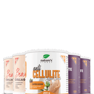 2x Cellulite PRO + 2x Beauty Collagen with Hyaluron + Anti Cellulite Coffee Scrub pacote
